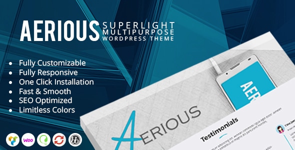 Aerious - Super Light Multipurpose WordPress Theme Logo